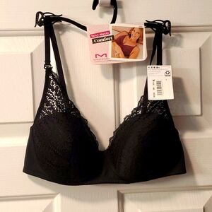 Maidenform Comfort Crush S/32C, 34 B,C Black Lace Bra New